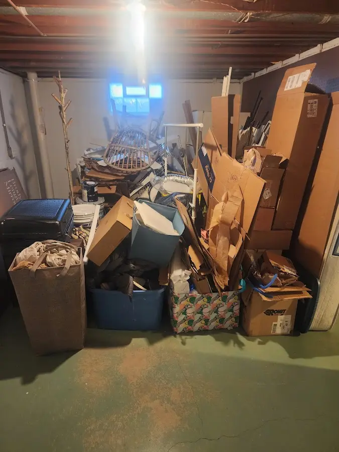 Roll-off dumpster container at job site for Concrete Dumpster Rental in Lake Zurich